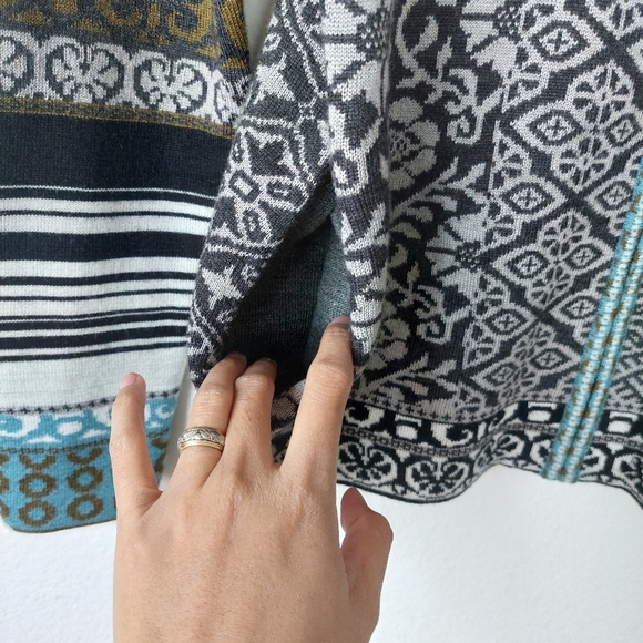 Icelandic Design Full Zip Wool Blend Nordic Sweater Size M - Picture 6 of 10